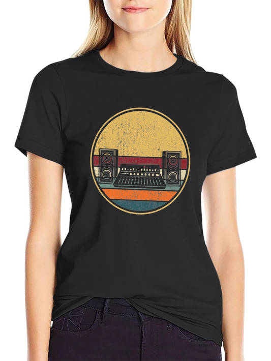 Retro Music Mixer T-Shirt - Vintage Studio Tee