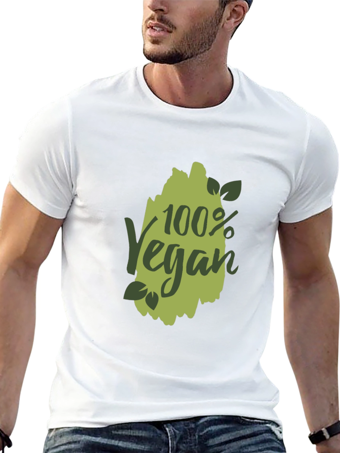 100% Vegan Graphic T-Shirt - Black