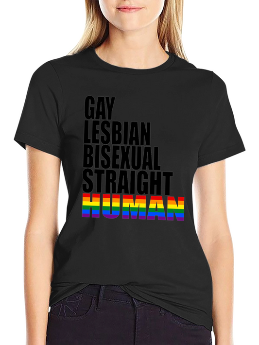 LGBTQ+ Equality Tee: Gay Lesbian Bisexual Straight Human Pride
