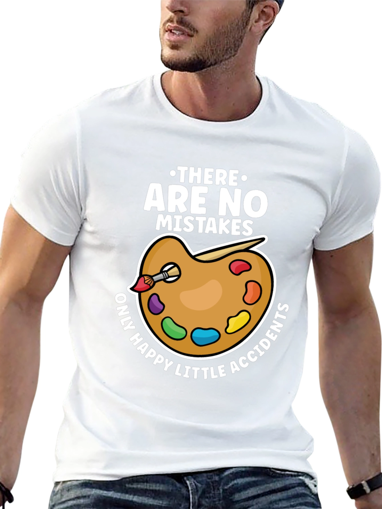 Art Lover T-Shirt - No Mistakes Happy Accidents