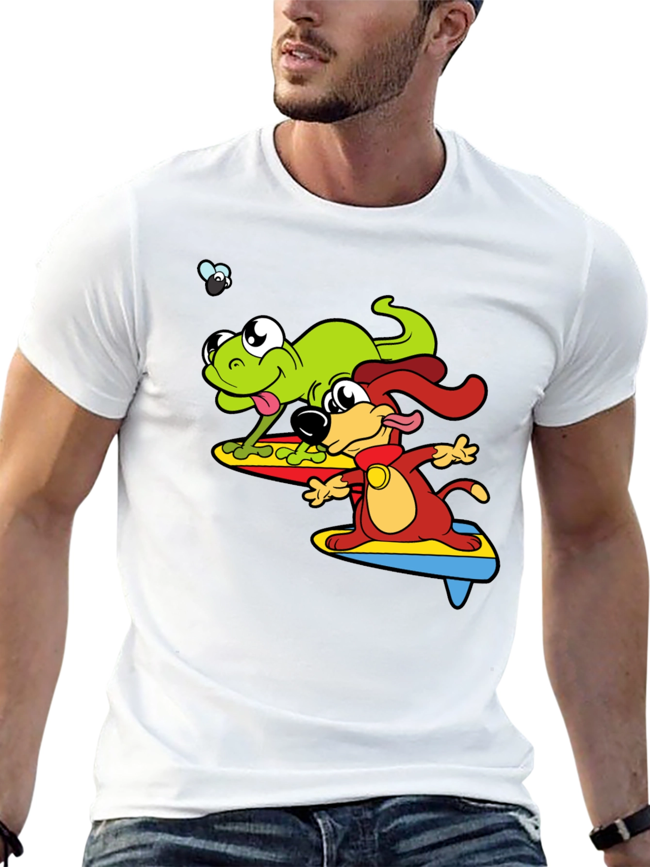 Surfs Up! Frog & Dog Graphic Tee