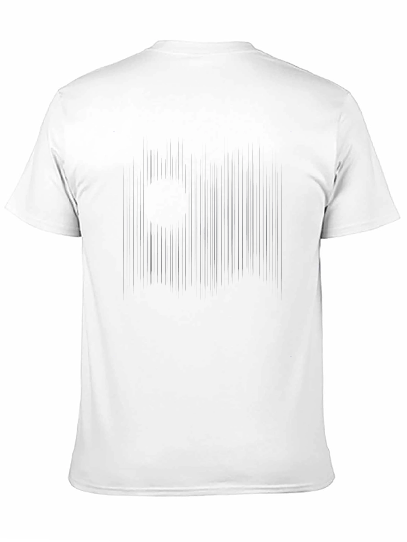 Modern Graphic Line Art Black T-Shirt