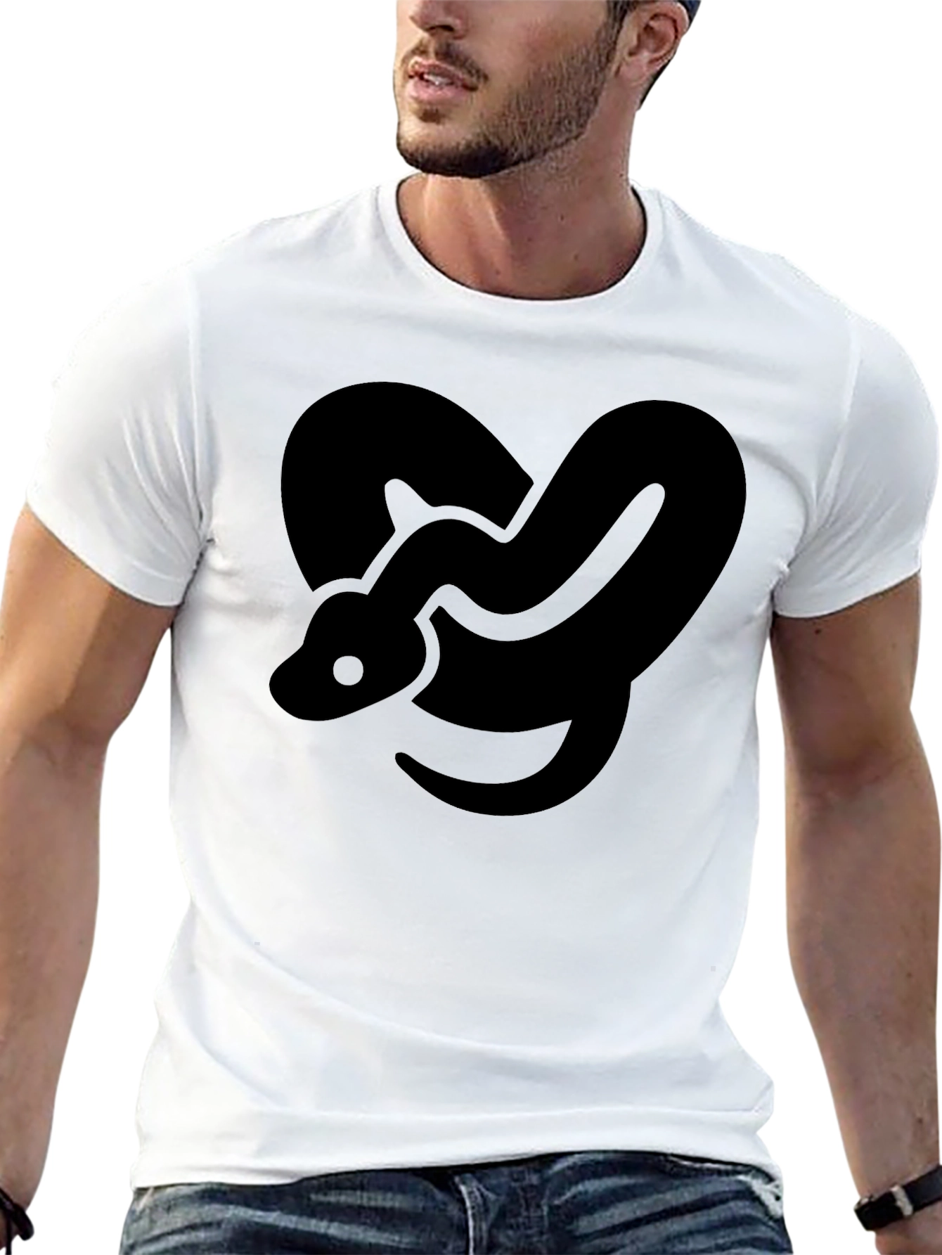 Snake Graphic Black T-Shirt