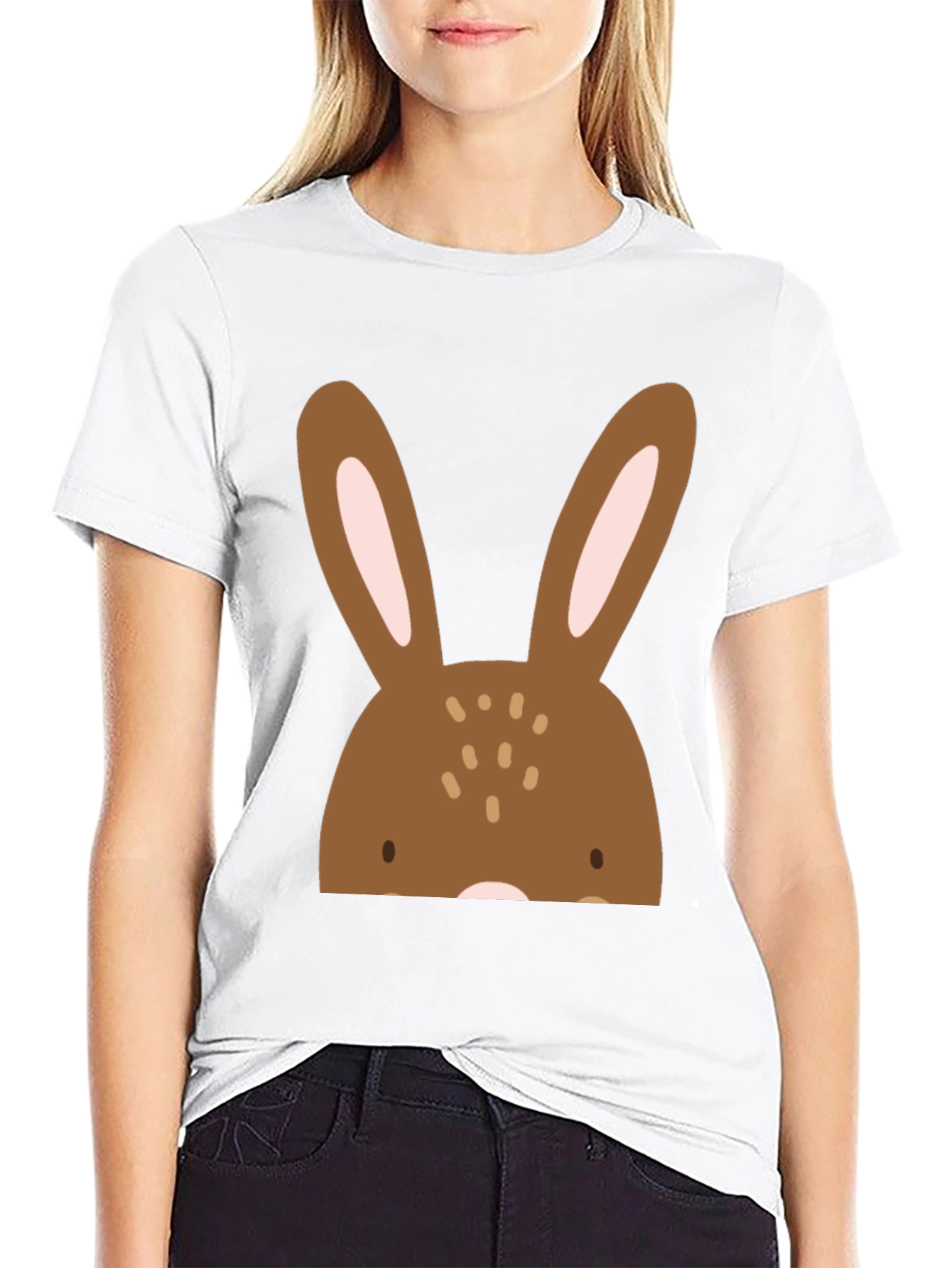 Bunny Graphic Black T-Shirt - Easter Ready!