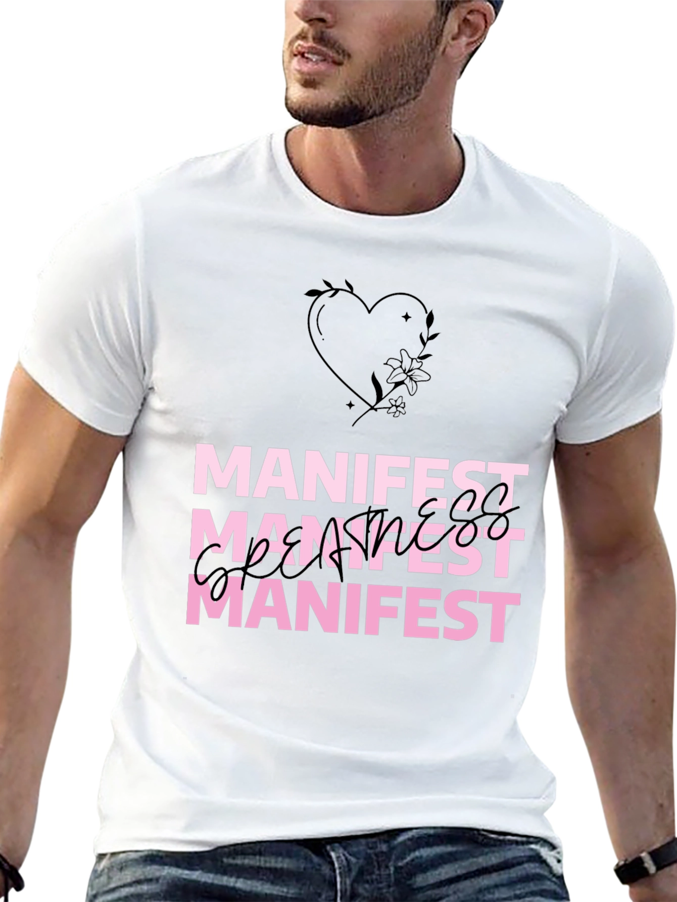 Manifest Graphic Tee - Stylish Affirmation Shirt