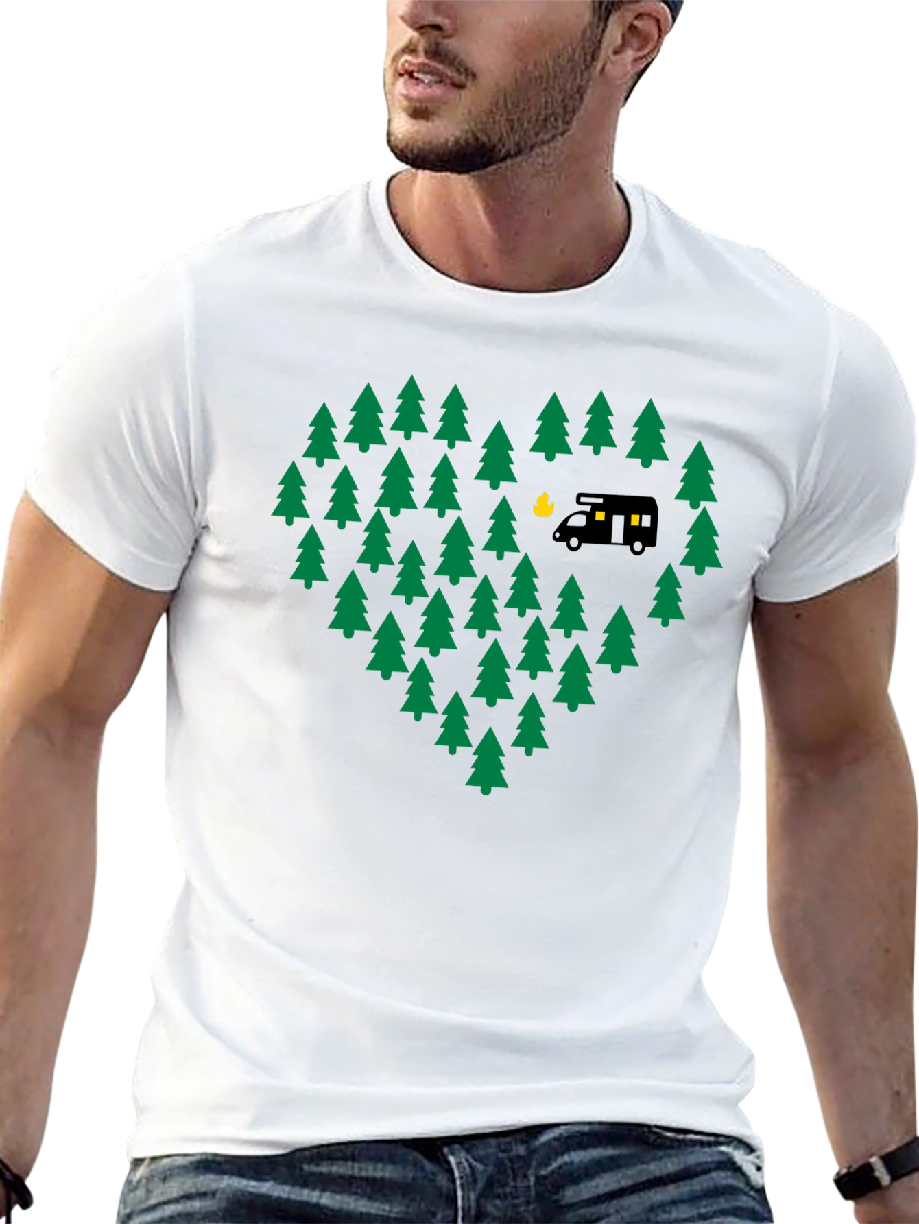 Camping Love T-Shirt - Adventure Heart Tree Design
