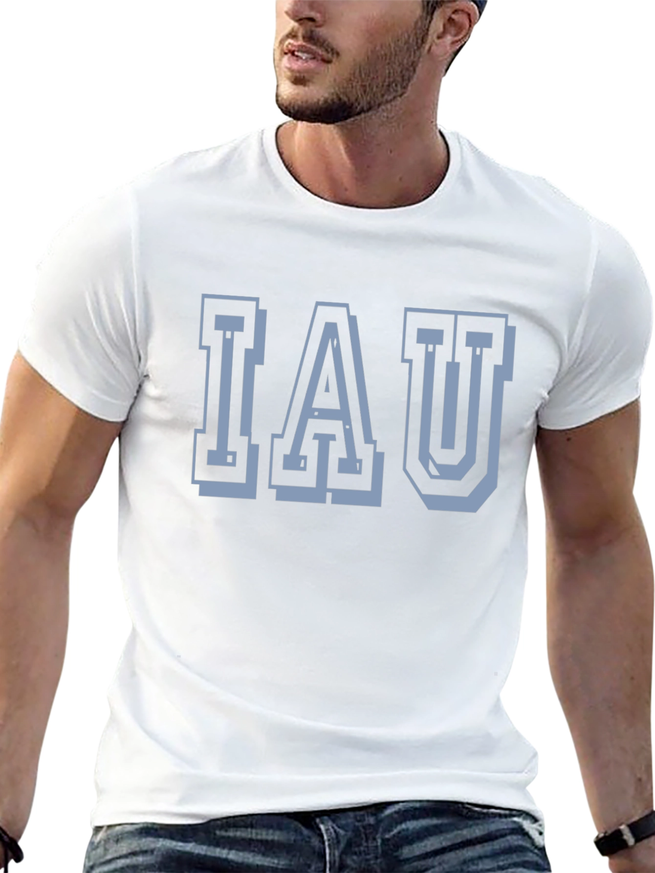 IAU Graphic Tee - Collegiate Style Soft Cotton Shirt