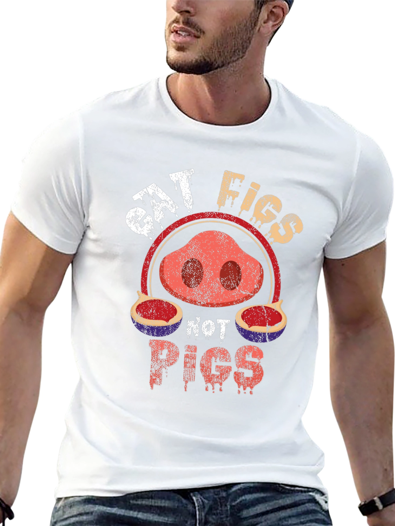 Eat Figs Not Pigs T-Shirt - Vegan Friendly Tee