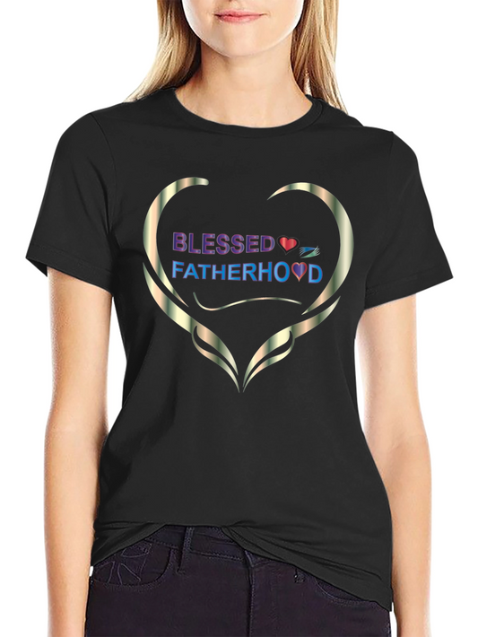 Blessed Fatherhood Graphic Tee - Stylish Black T-Shirt