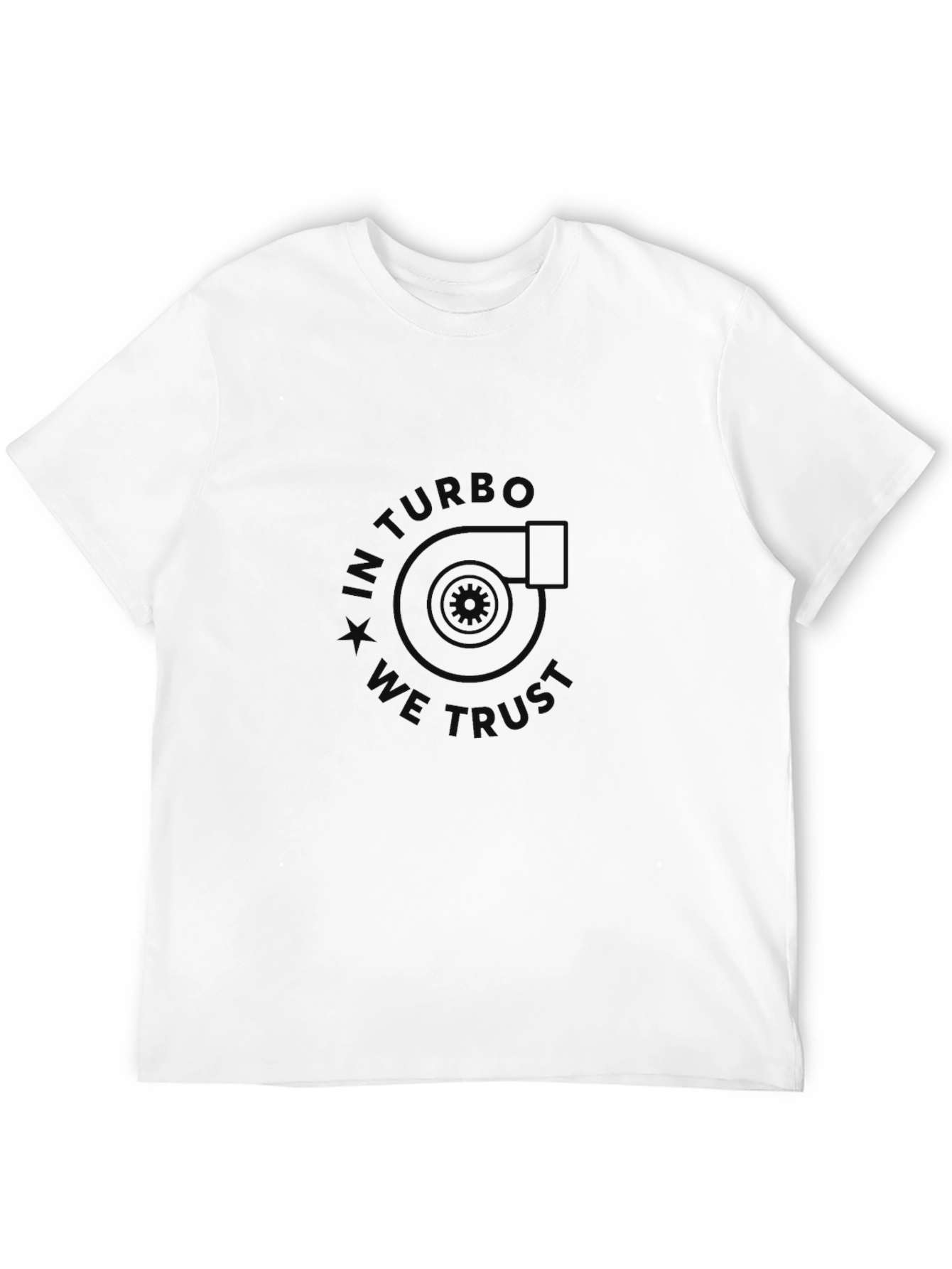 In Turbo We Trust Black Graphic Tee
