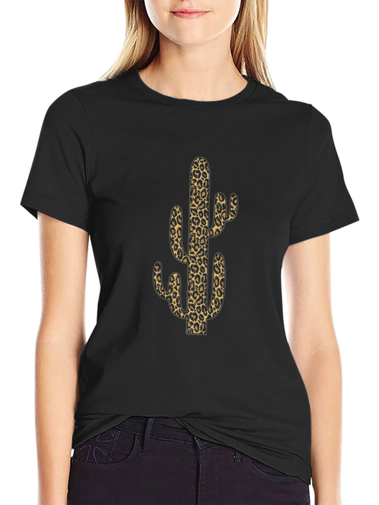 Leopard Cactus Print T-Shirt