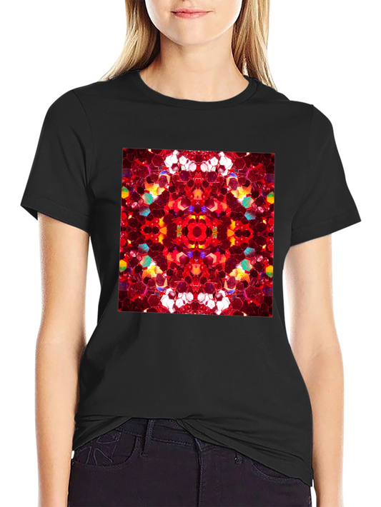 Kaleidoscope Pattern Black Tee