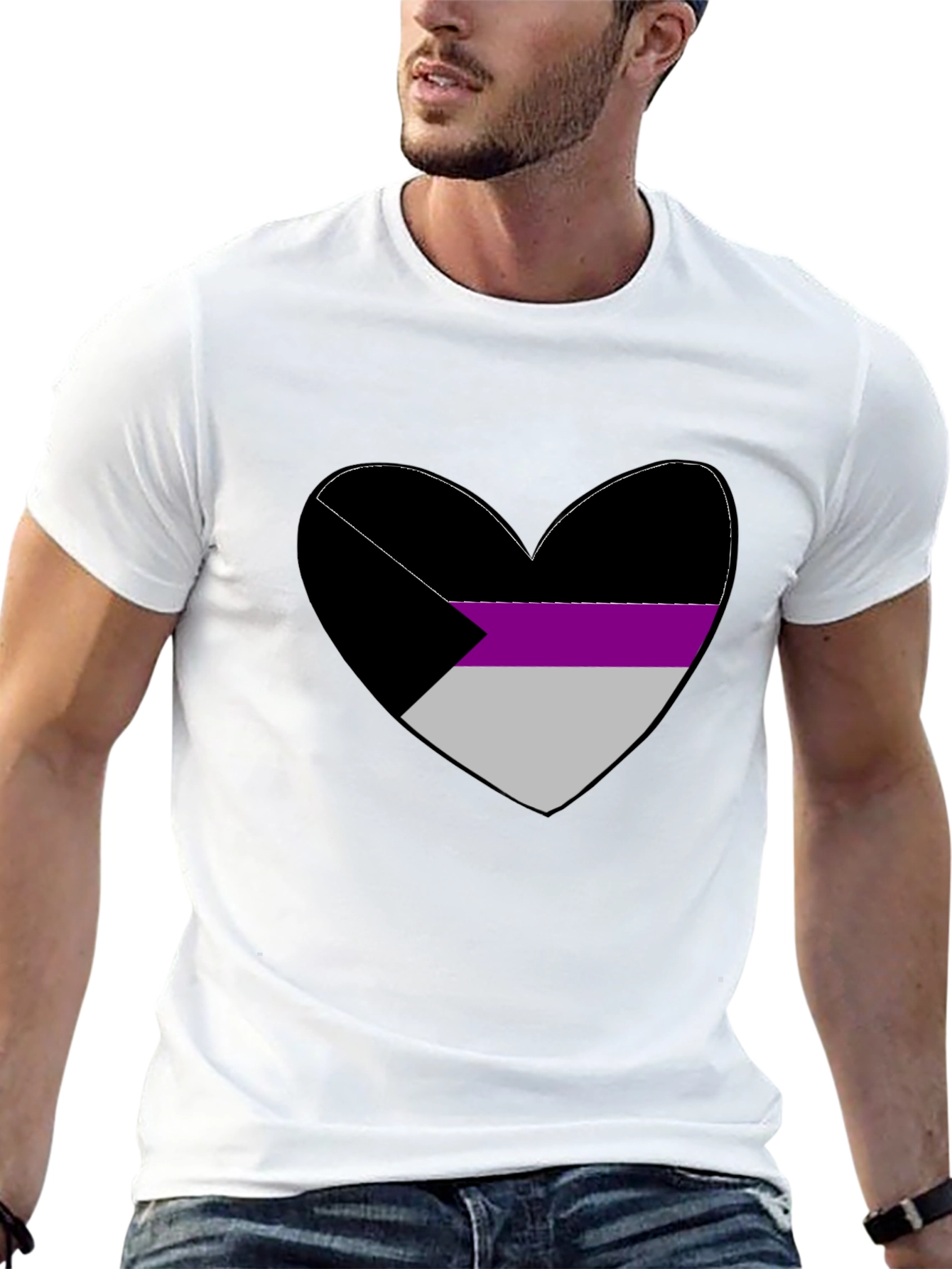 Demisexual Pride Heart Graphic Tee