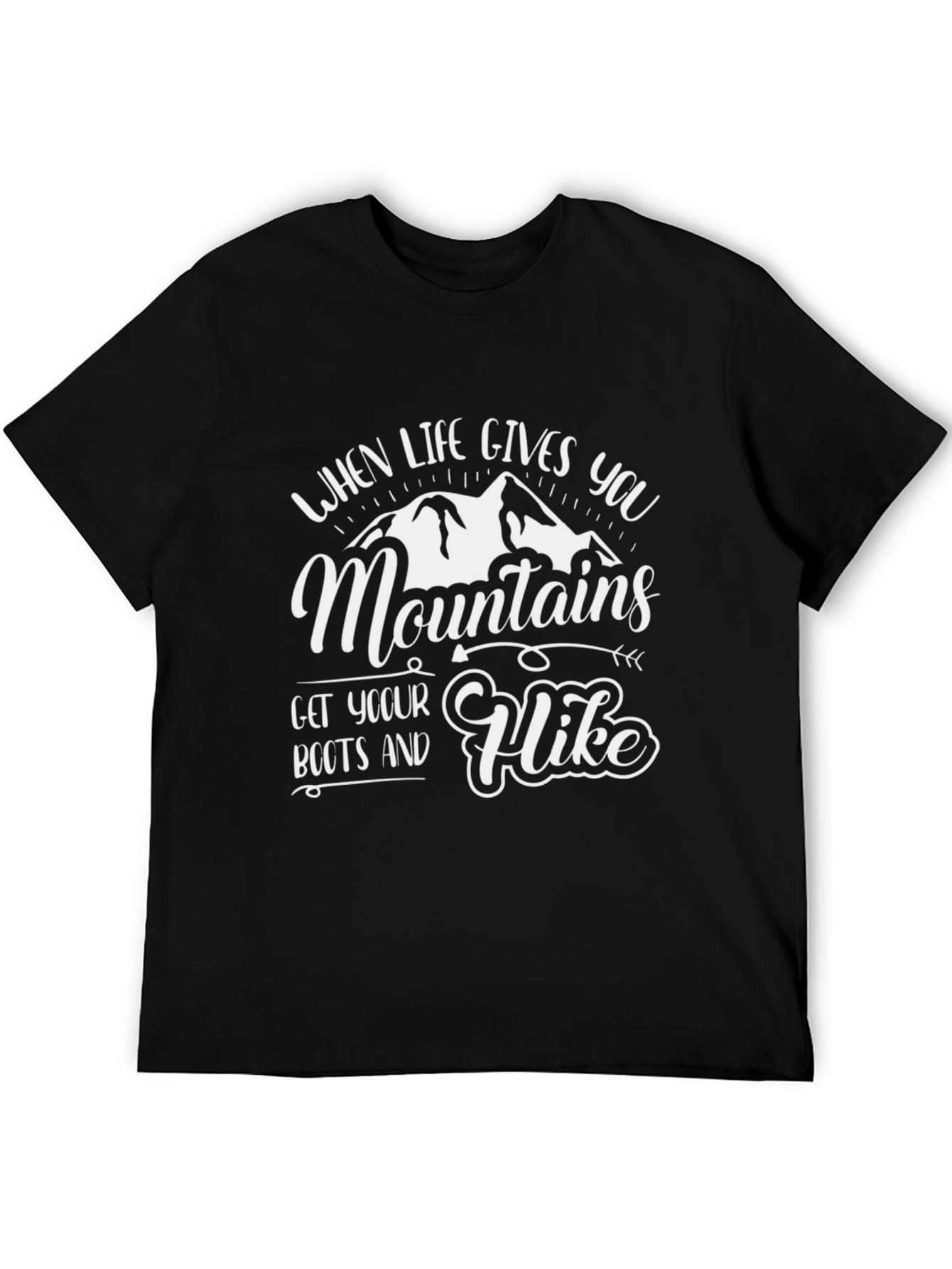 Mountains Hike Black T-Shirt