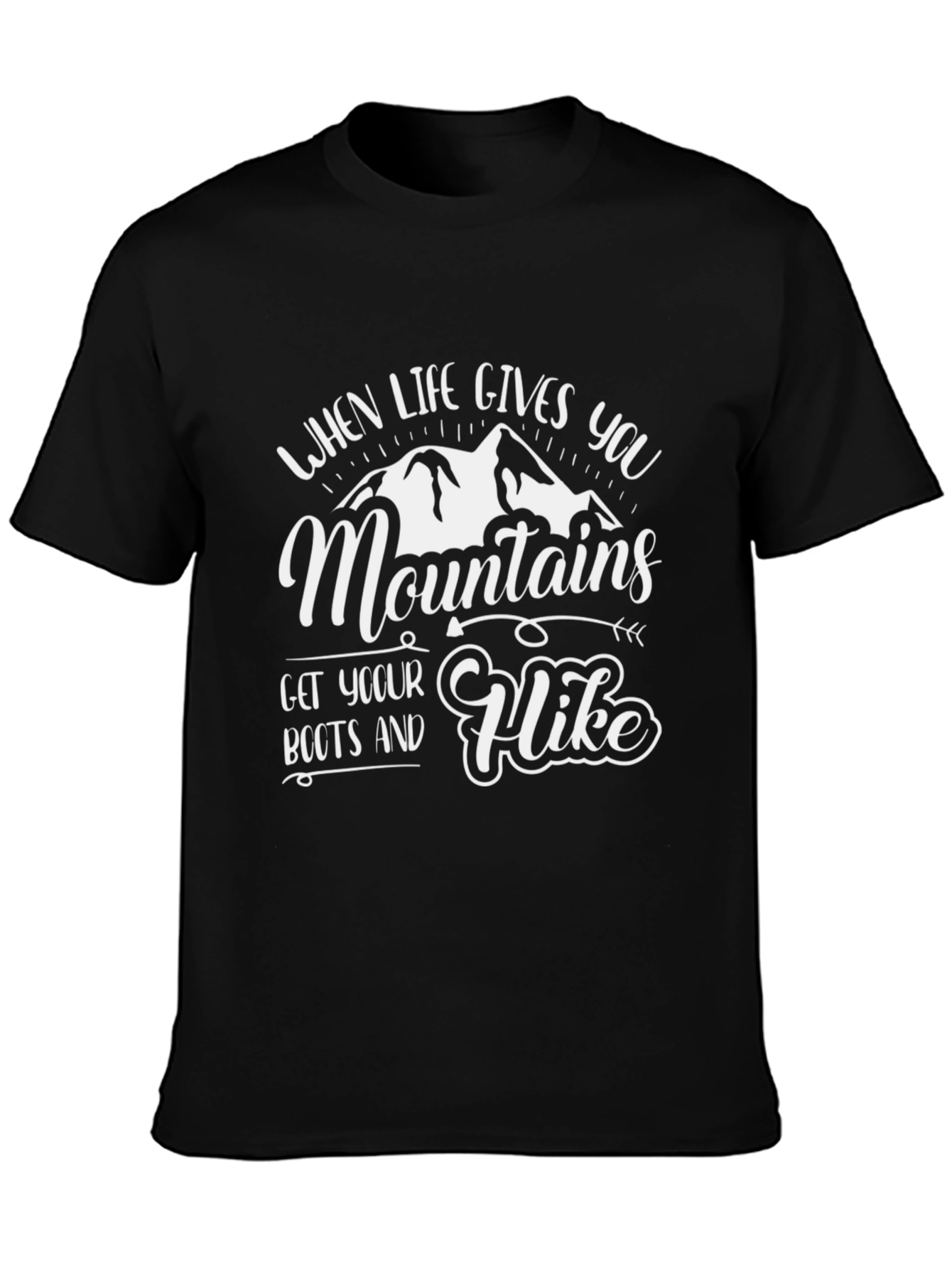 Mountains Hike Black T-Shirt