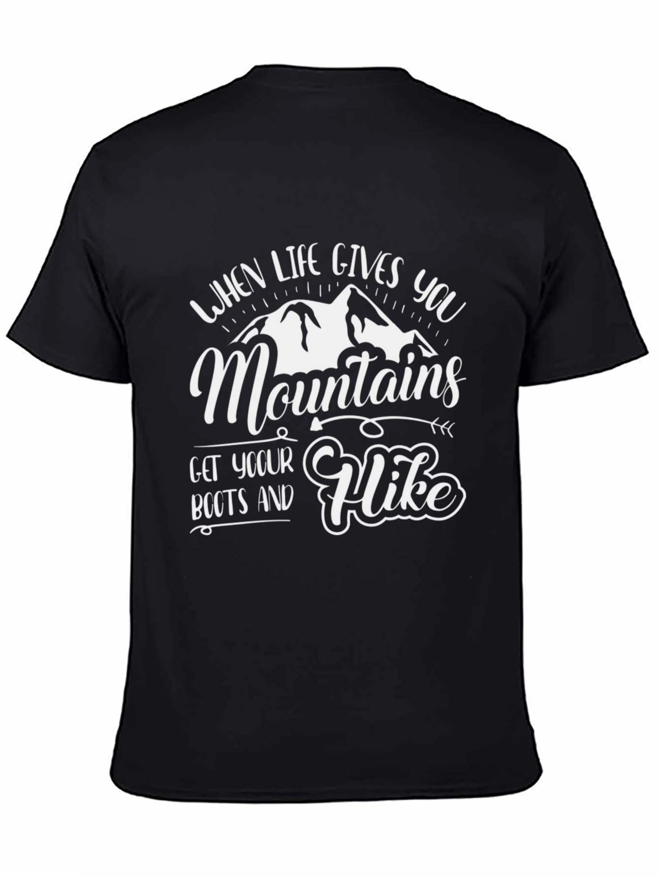 Mountains Hike Black T-Shirt