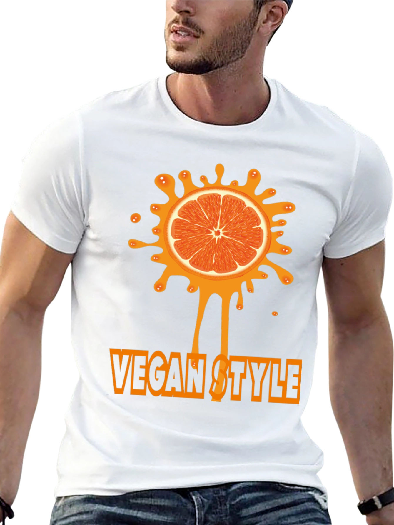 Vegan Style Orange Graphic Tee