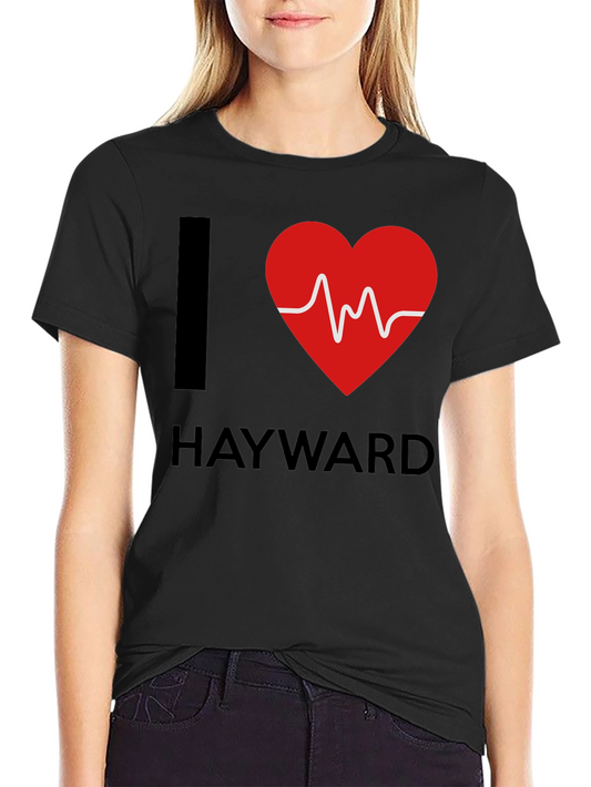 I Heart Hayward Graphic Tee - Black Cotton T-Shirt