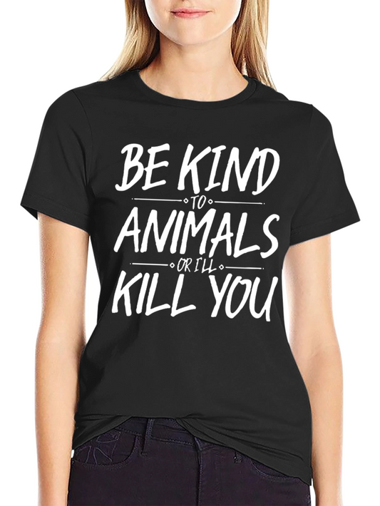 Be Kind to Animals Graphic Tee - Unisex Black T-Shirt