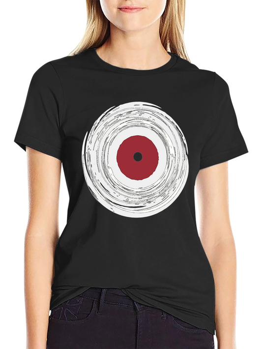 Abstract Target Graphic Tee - Stylish Mens Black T-Shirt