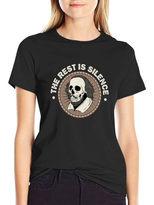Shakespeare Skull T-Shirt - The Rest is Silence