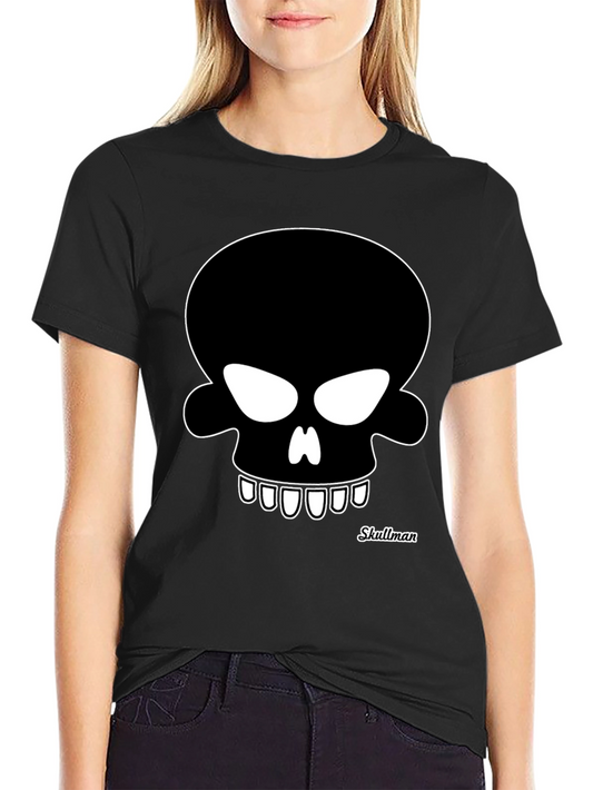 Skullman Graphic Tee - Bold Black Cotton T-Shirt