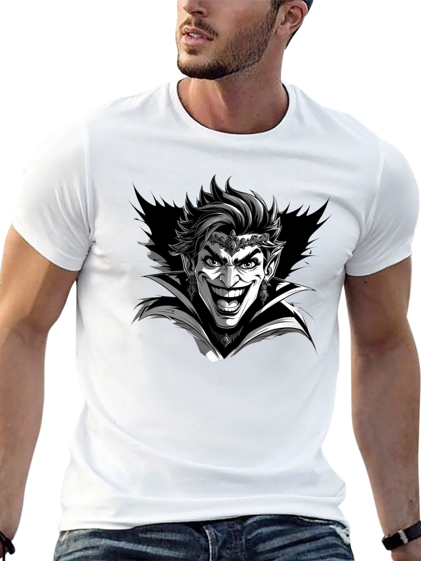 Joker Vampire Graphic Tee - Mens Black T-Shirt