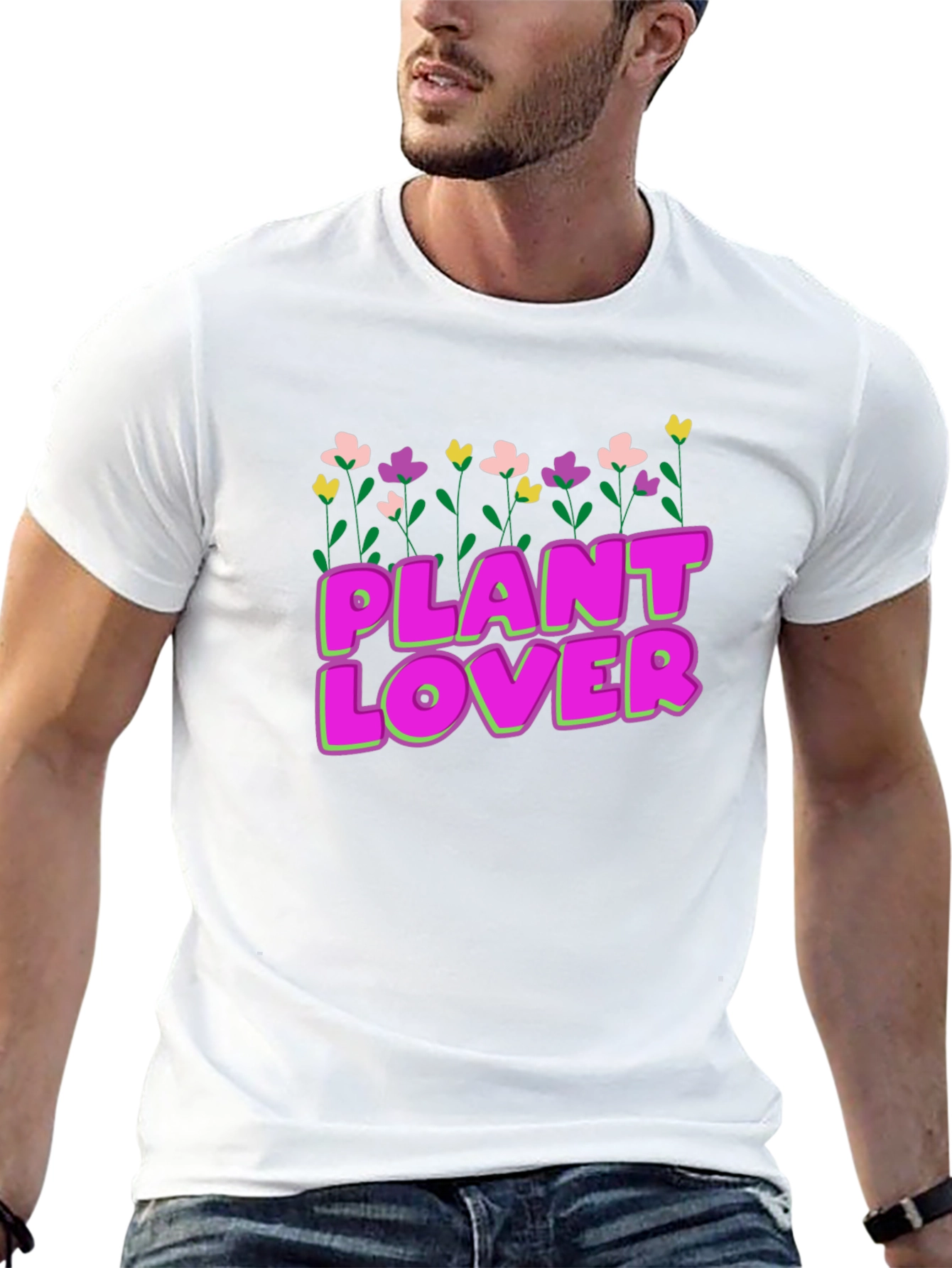 Plant Lover Graphic T-Shirt - Black Cotton Tee