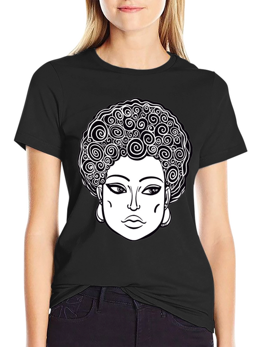 Afro Queen Graphic Tee - Black Unisex T-Shirt