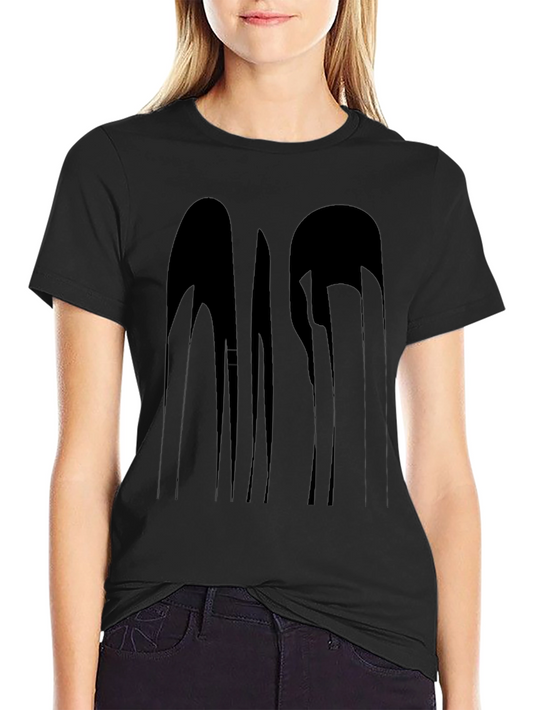 Abstract Drip Graphic Black T-Shirt