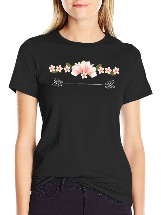 Floral Graphic Tee - Black