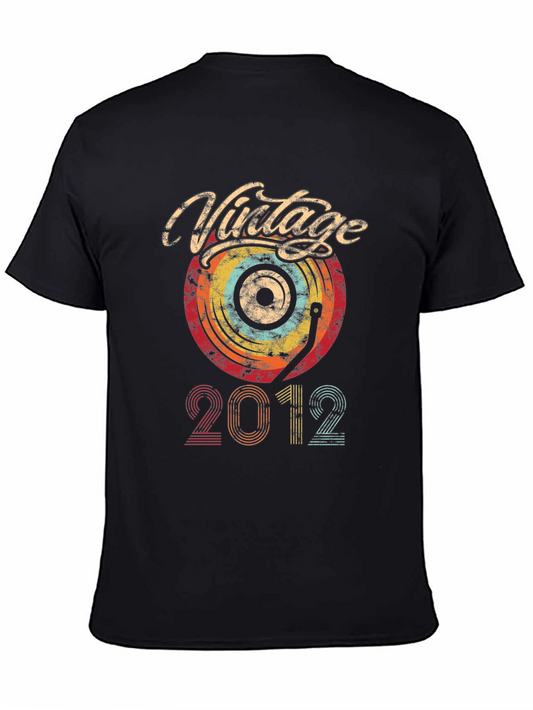 Vintage 2012 Record Graphic T-Shirt