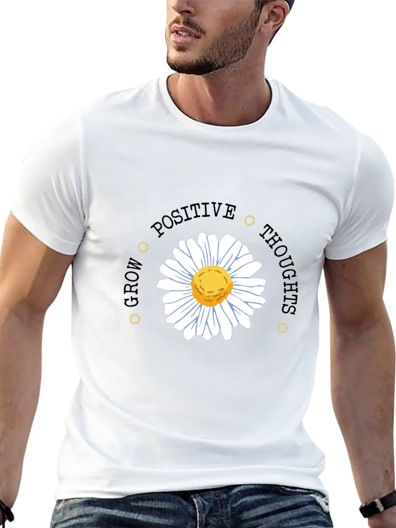 Grow Positive Thoughts Daisy Graphic Tee