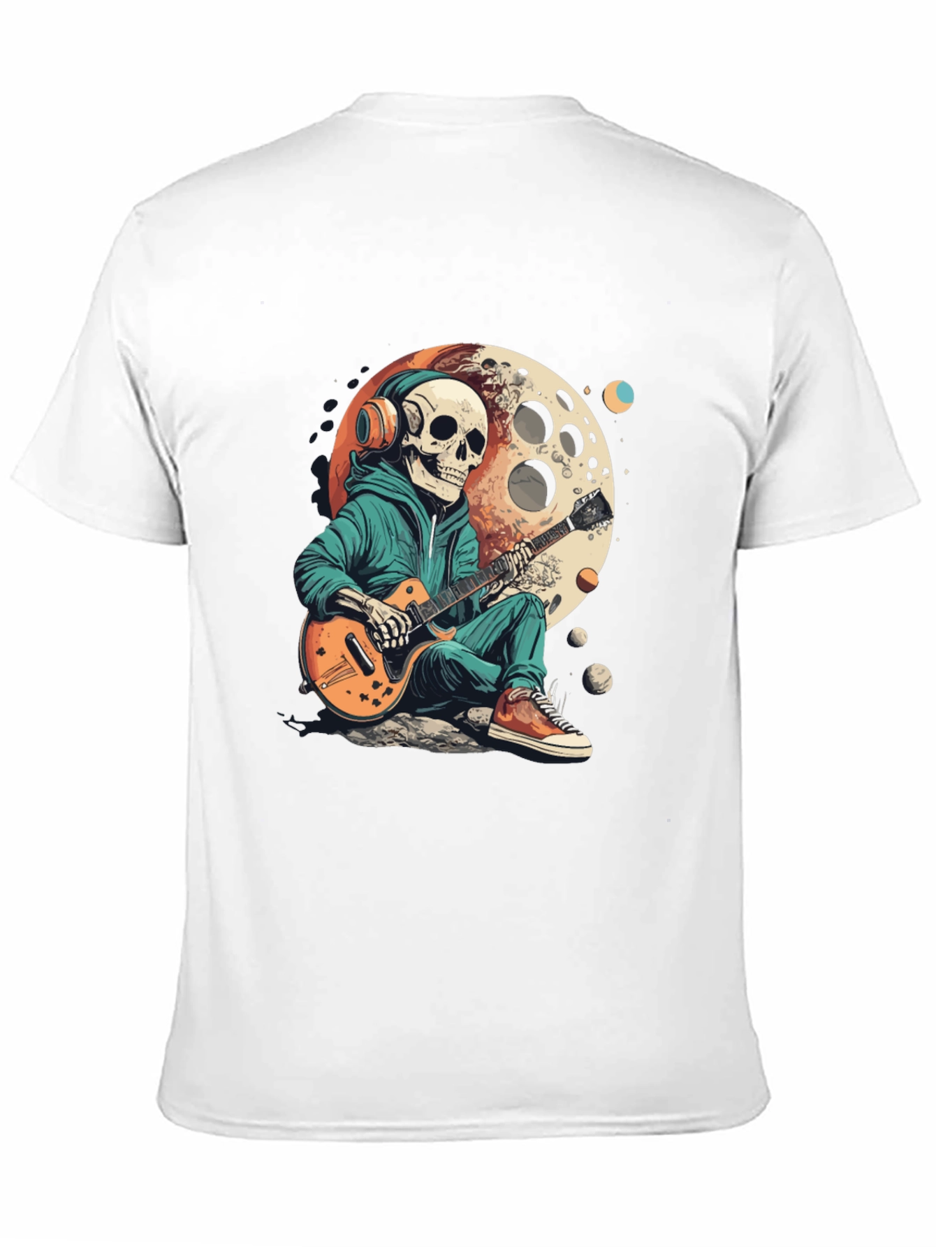 Skeleton Guitarist Graphic T-Shirt