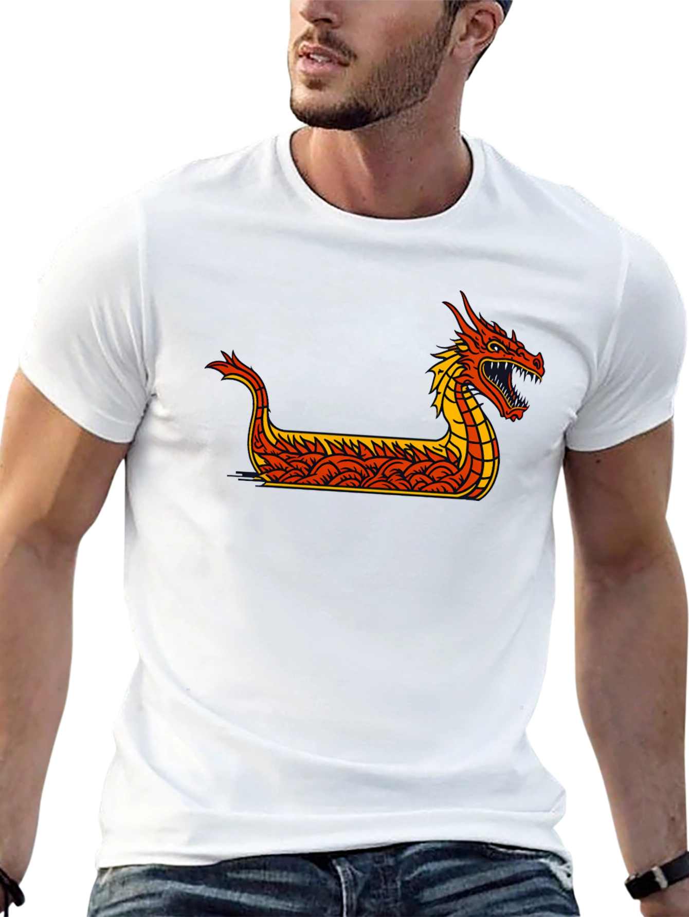 Dragon Boat Graphic Tee - Black