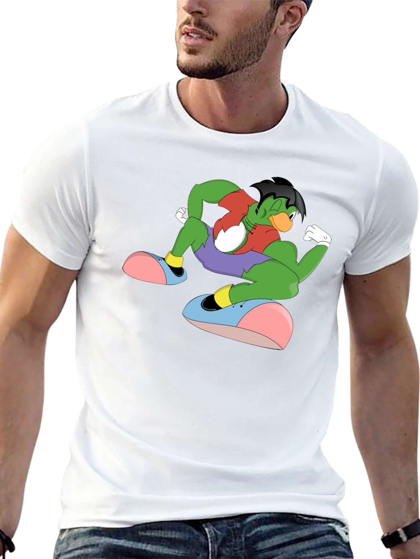 Cartoon Duck Mutant Black T-Shirt