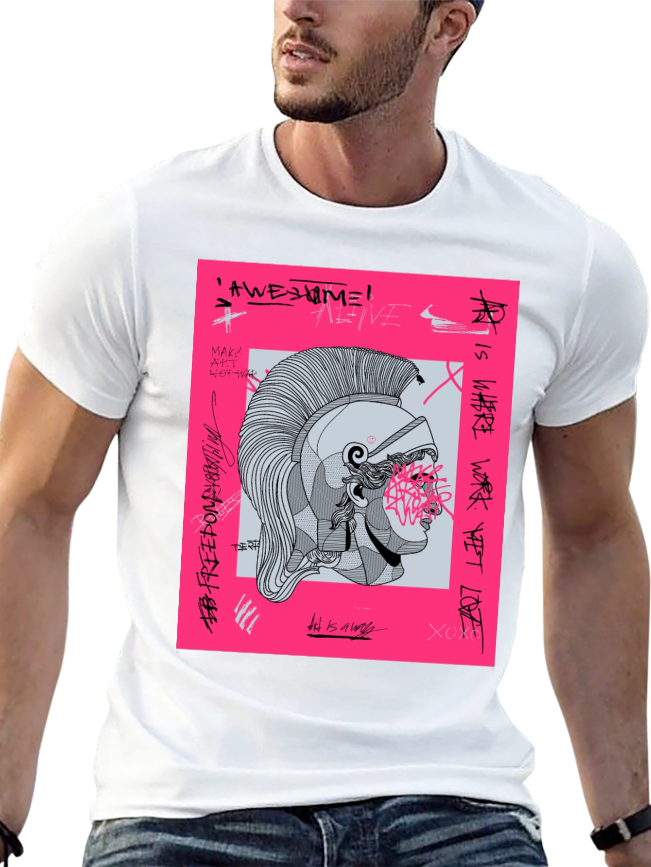 Graphic Print Tee - Ancient Warrior