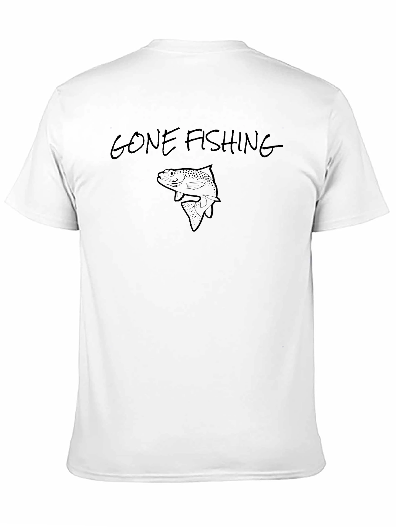 Gone Fishing Black T-Shirt - Angler Style
