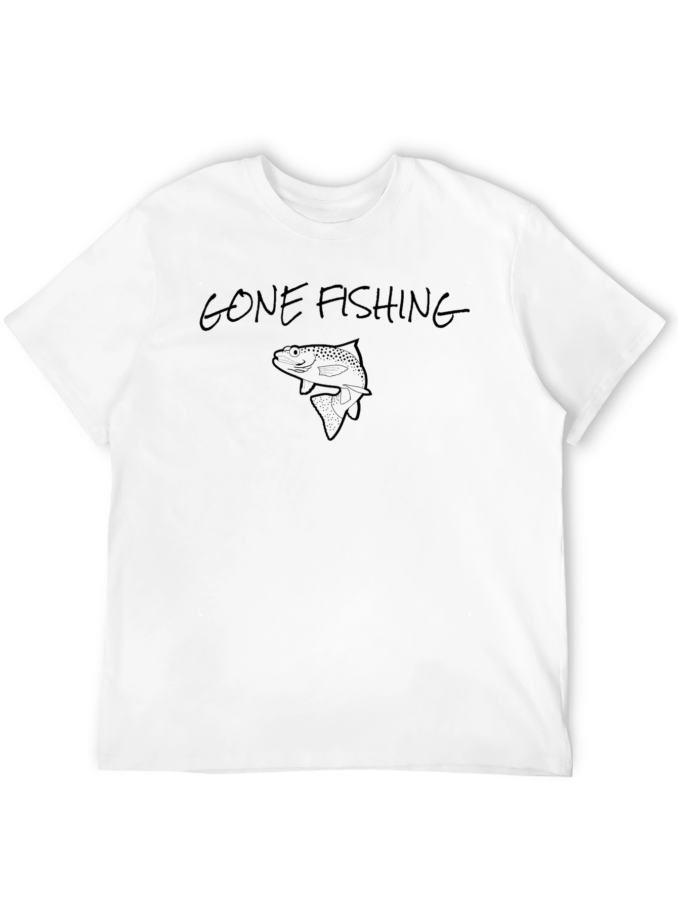 Gone Fishing Black T-Shirt - Angler Style