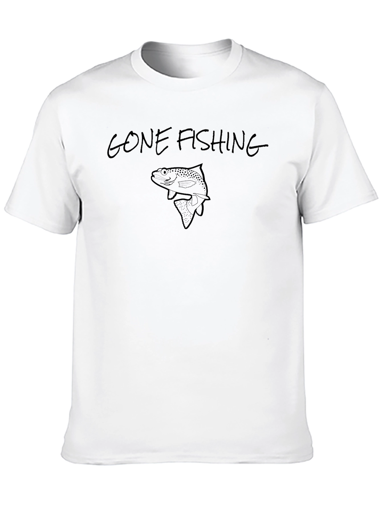 Gone Fishing Black T-Shirt - Angler Style