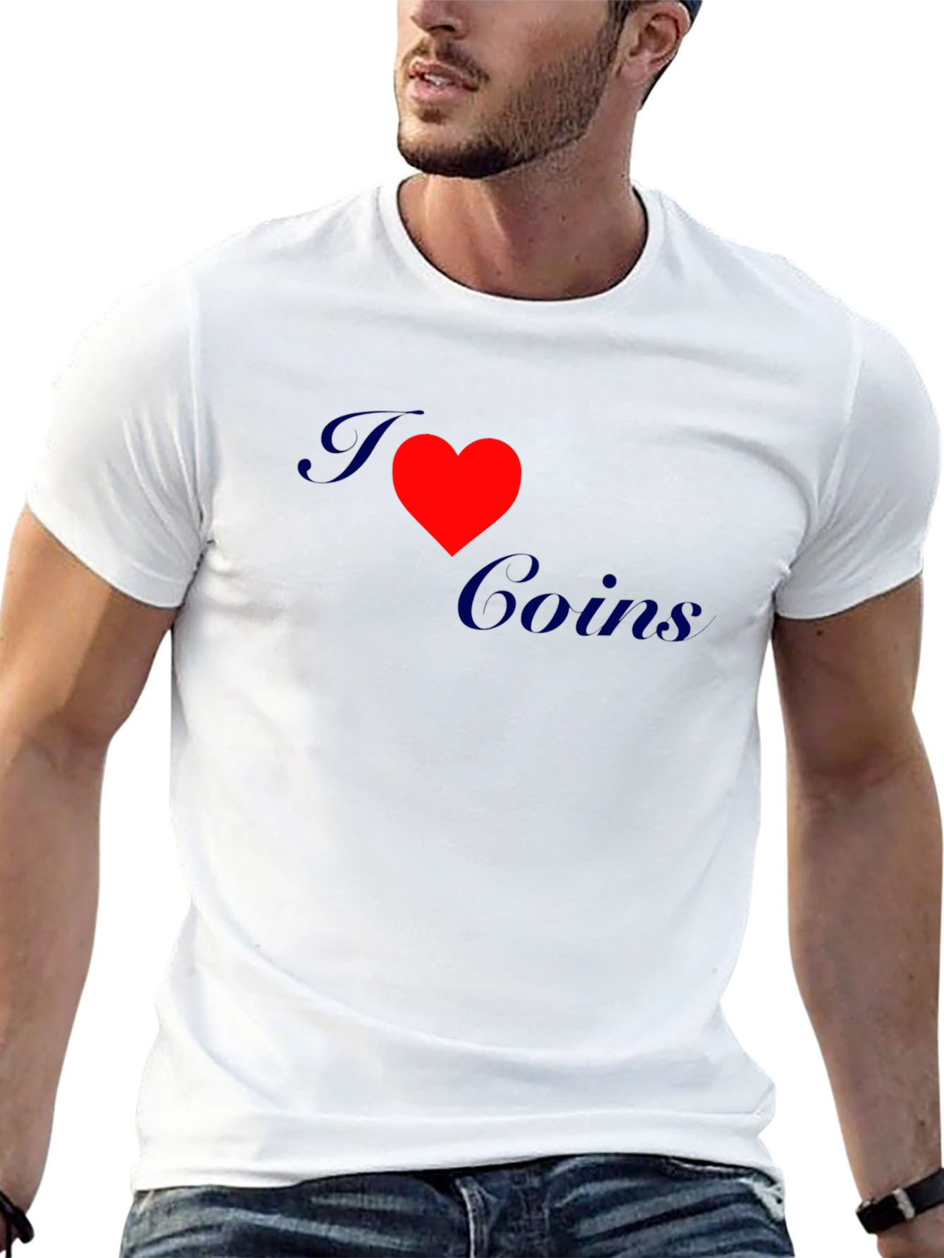 I Love Coins Graphic Tee - Black