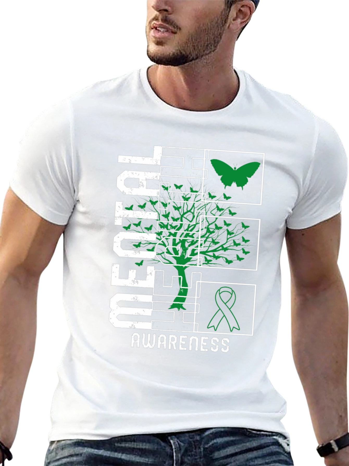 Mental Health Awareness Tee - Butterfly & Ribbon