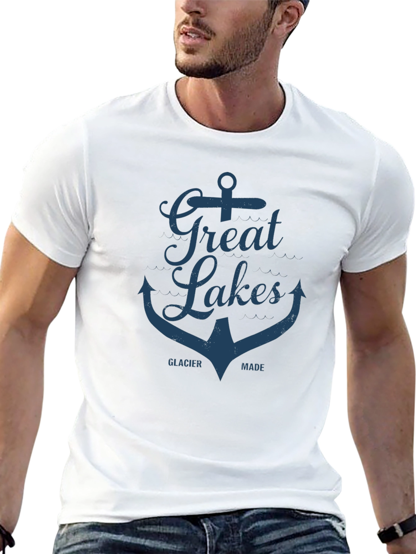 Great Lakes Anchor T-Shirt - Glacier Made Design