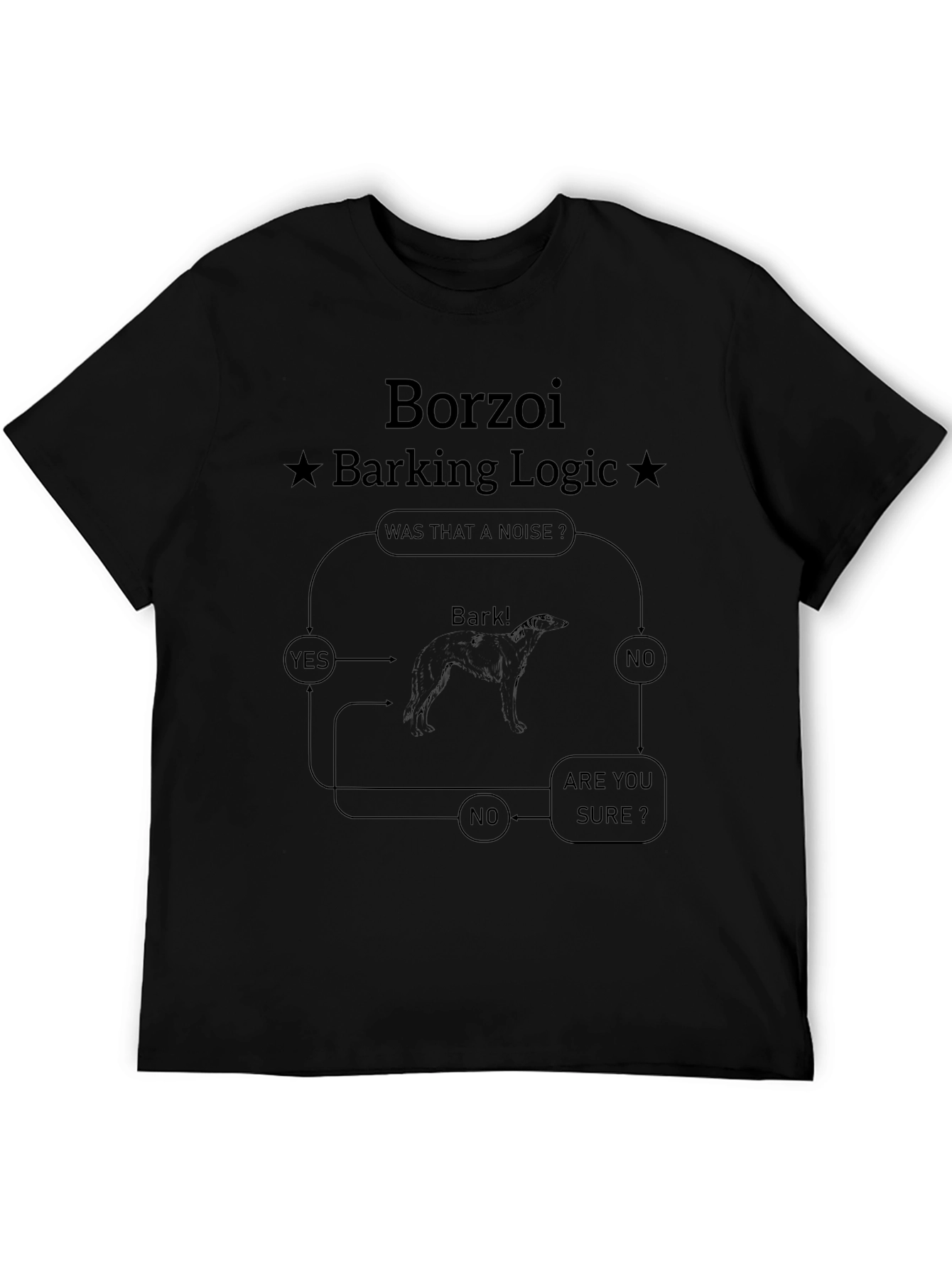 Borzoi Barking Logic T-Shirt