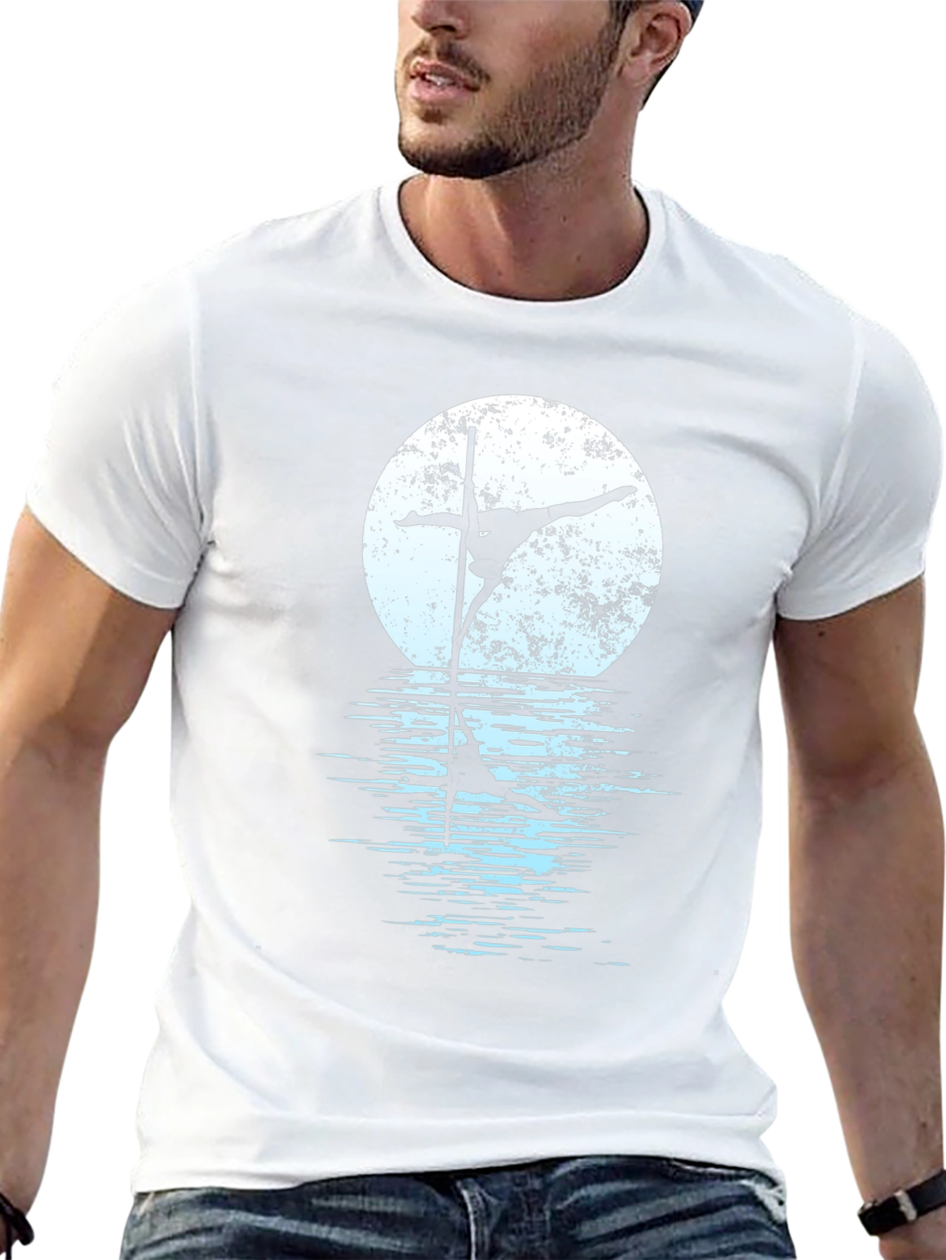 Pole Dance Silhouette Graphic T-Shirt