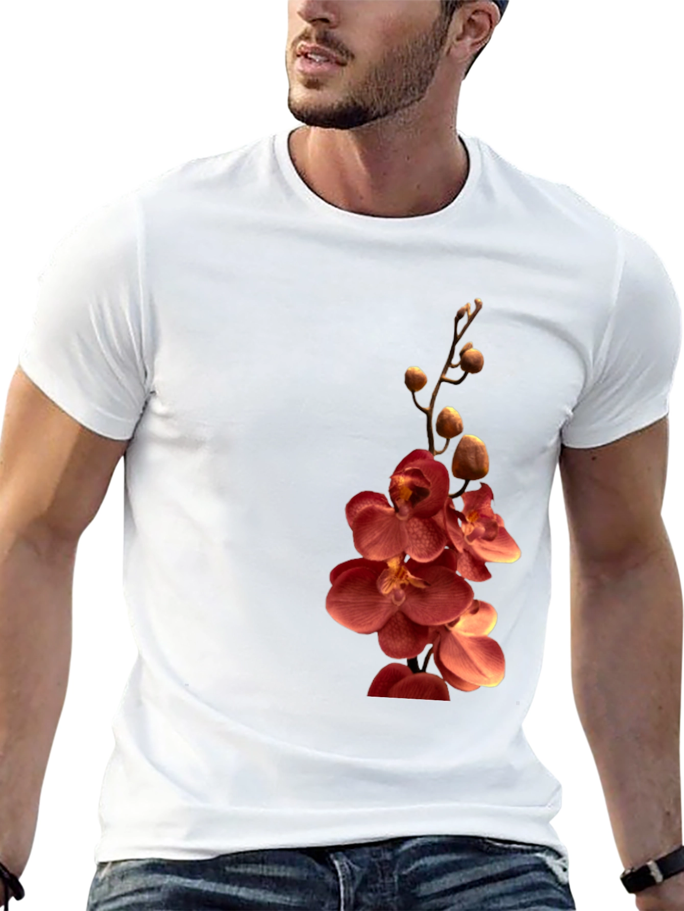 Floral Print Crew Neck T-Shirt