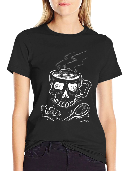 Skull Coffee T-Shirt - Sugar & Death Design