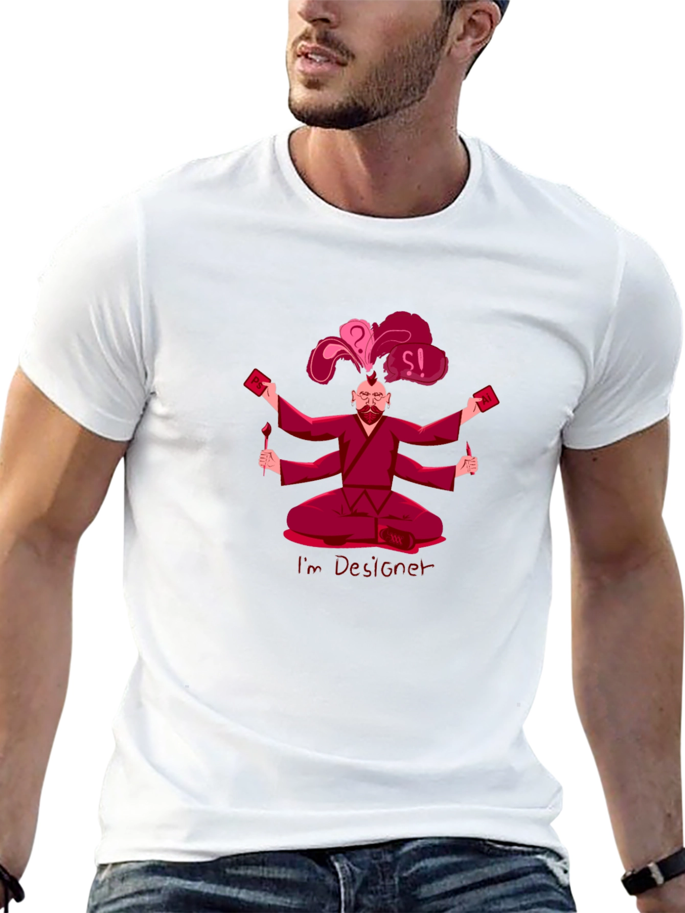 Designer Graphic T-Shirt - Creative Artistic Design