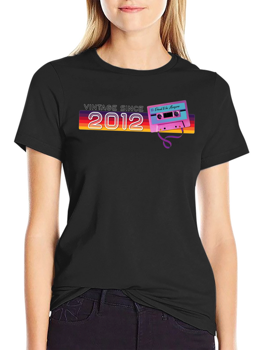 Vintage Since 2012 Cassette Tape T-Shirt
