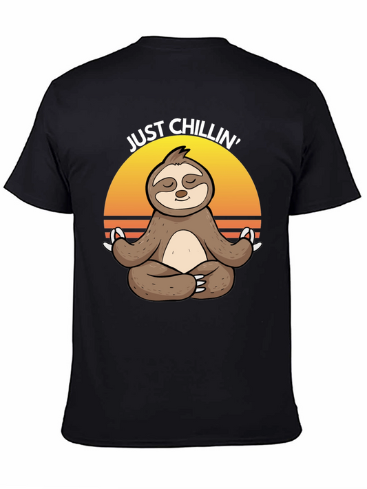 Just Chillin Sloth Yoga Meditation T-Shirt